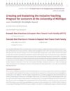 Creating and Sustaining the Inclusive Teaching Program for Lecturers at the University of Michigan