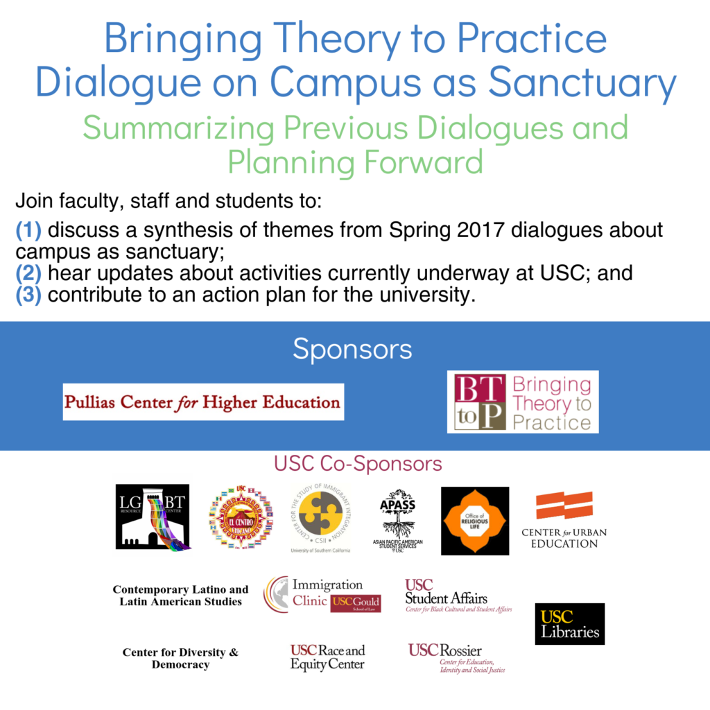 Bringing Theory to Practice: Dialogue on Campus as Sanctuary