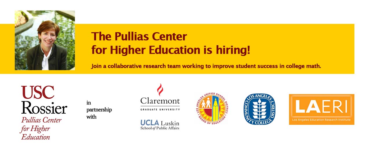 Pullias is hiring: Postdoctoral scholar wanted for collaborative research project