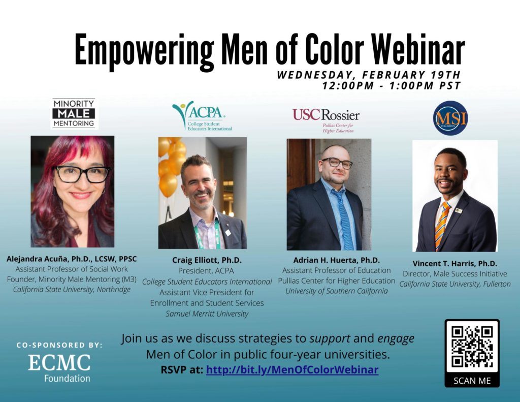 Empowering Men of Color Webinar Featuring Dr. Adrian Huerta