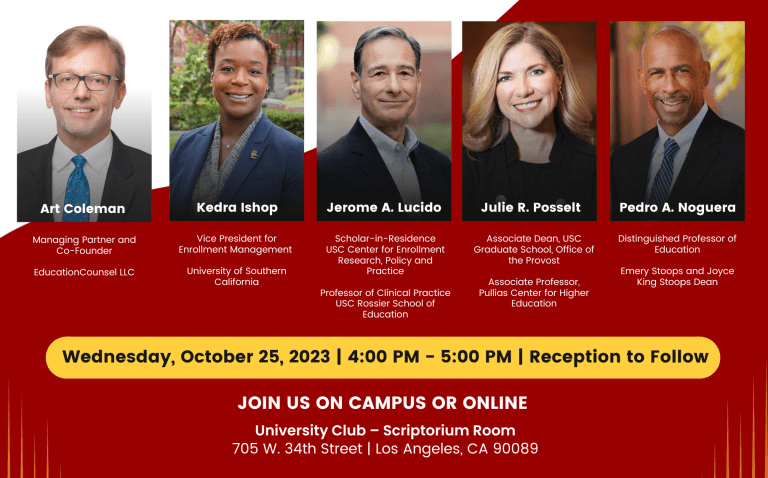 The Future of University Admissions after the Supreme Court Ruling on Affirmative Action — Wednesday, October 25, 2023